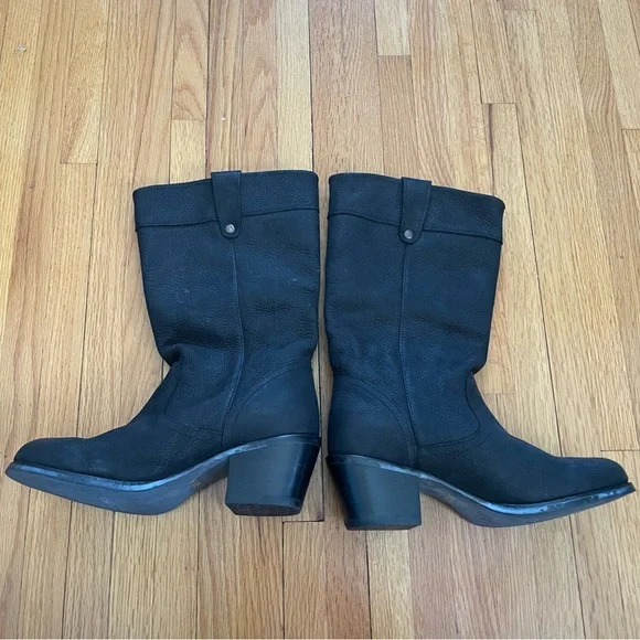 Black Studded Women's Boots - Picture 4 of 9